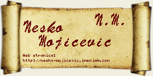 Neško Mojićević vizit kartica